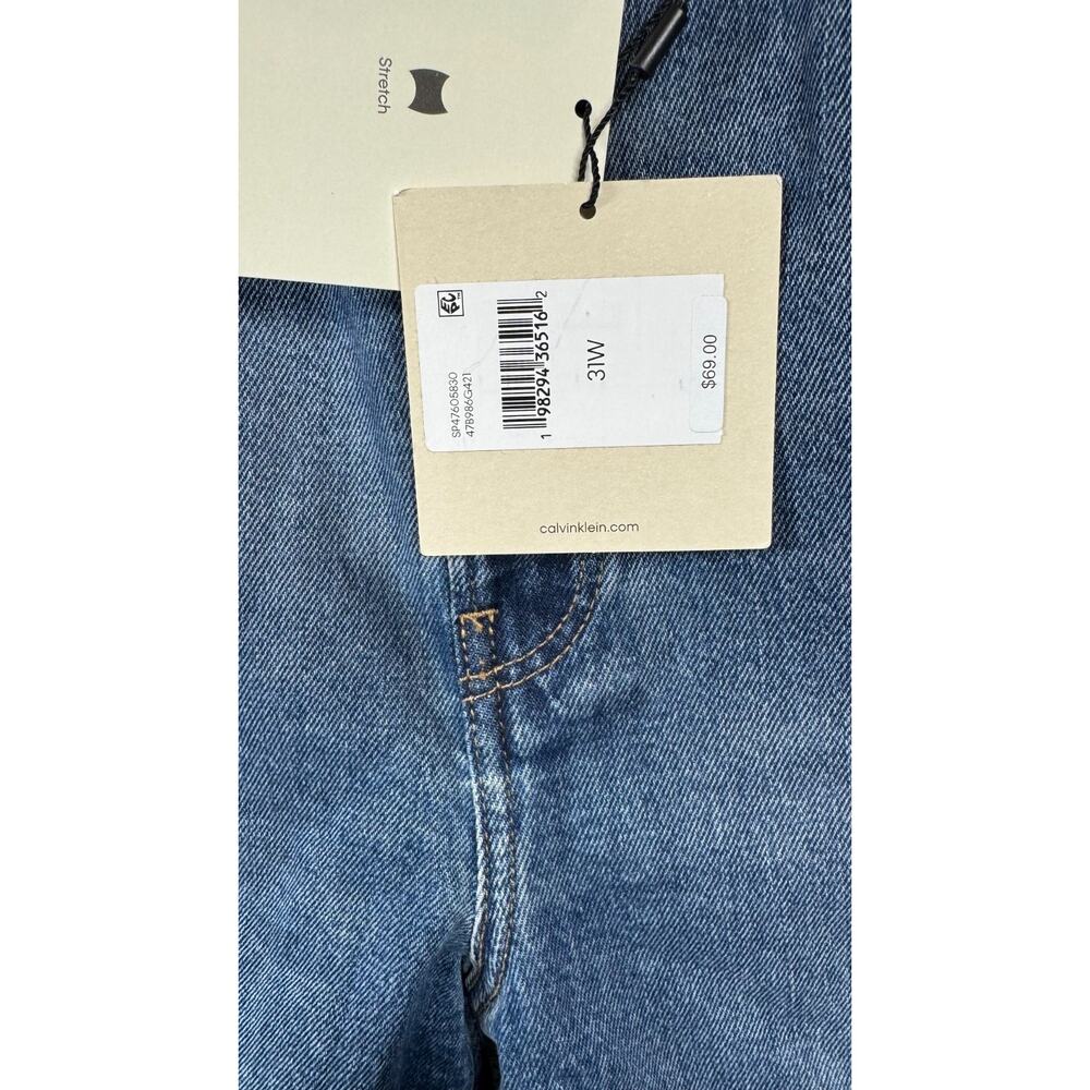 Calvin Klein Jeans NEW Short Womens W31 Blue High Rise A-line Shape 5.5” Stretch - Picture 12 of 16